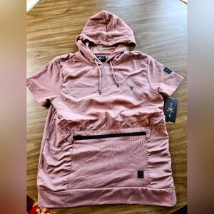 Vintage Marc Ecko Cut & Sew Hoodie Men M Purple Short Sleeve y2K